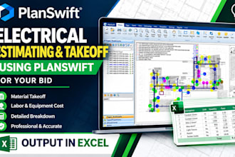do electrical quantity takeoff and estimate for contractors in planswift