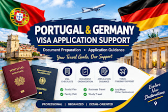 provide portugal and germany visa application assistance and document support