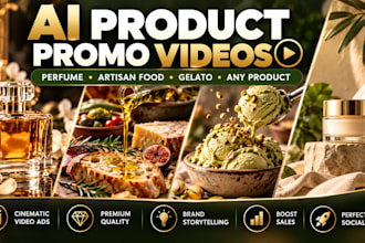 create ai video ads for beauty perfume, artisan food, gelato and product brands