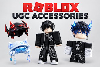 create 3d roblox ugc accessories, 3d models, dynamic heads and layered clothing
