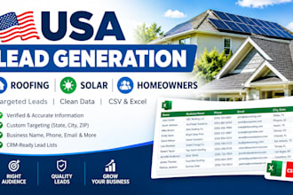 generate verified roofing leads, solar leads and homeowner leads in USA