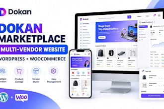 build muti vendor marketplace, dokan marketplace dokan woocommerce dokan website