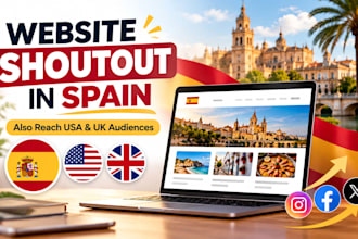 shoutout promote share spanish website link to 300m active USA UK esp audiences