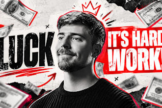 design unique and eye catching youtube thumbnails