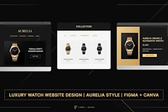design luxury watch brand website like aurelia in figma
