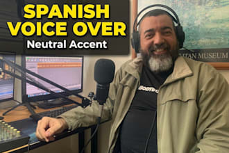 record a professional latin american spanish voice over