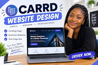 design a professional carrd website, landing page or one page website