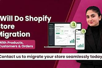 do shopify store migration with products, customers and orders