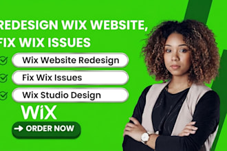 redesign wix website, fix wix issues, edit and design wix studio