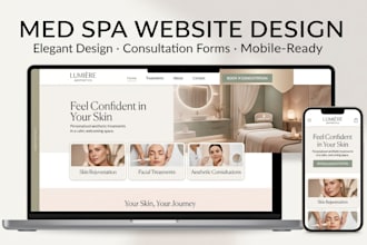 create a med spa website, aesthetic clinic site, medical spa, consultation form