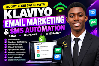 setup klaviyo, shopify flows omnisend email flows and SMS automation