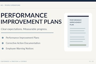 write a performance improvement plan or warning