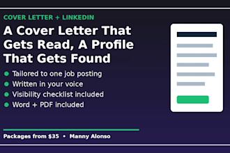 edit your linkedin profile and cover letter to stand out