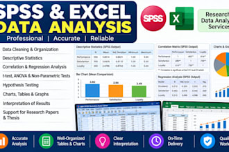 analyze research data using spss, excel