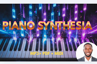 create a synthesia piano tutorial video from any  song