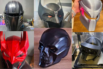 do custom 3d cosplay print and paint wearable mask 3d helmet for 3d printing