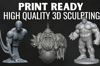 do custom 3d sculpts of characters, monsters and halloween collectibles