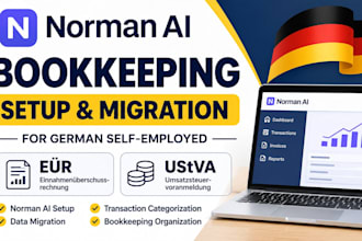set up norman ai bookkeeping for german freelancers eur and ustva self employed