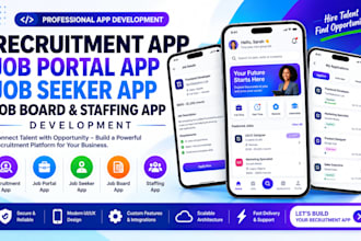 develop recruitment job portal app job seeker app job board app staffing app