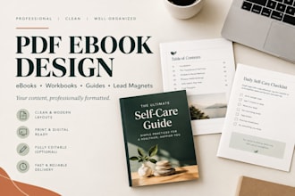 design canva ebooks, workbooks, lead magnets, pdfs digital guides ebook redesign