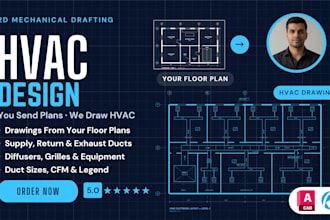 design hvac systems, ductwork layouts, and heating and cooling plans