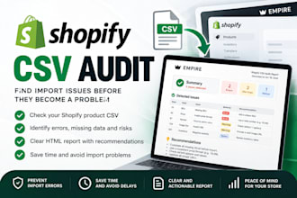 audit your shopify product CSV for import issues