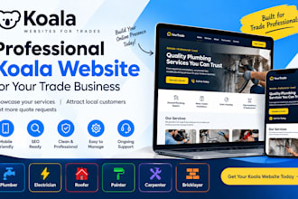 design plumber electrician roofing painting carpenter bricklayer koala website