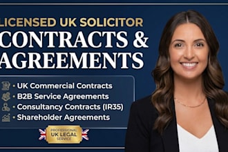draft a professional UK service agreement or master services contract