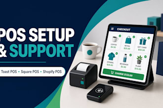 set up toast pos, square pos, or shopify pos