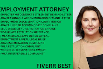 draft fmla interference complaint,ada discrimination claim and employment appeal