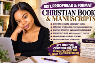 edit, proofread, and format christian books and manuscripts