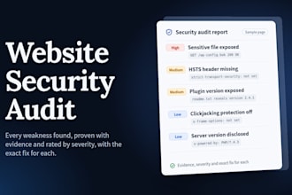 do a website security audit and fix vulnerabilities