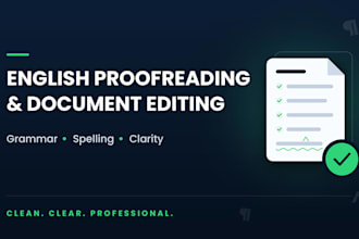 proofread and edit your english documents
