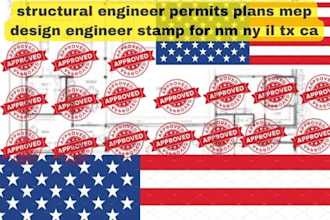 structural engineer permits plans mep design engineer stamp for nm ny il tx ca