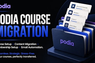 setup podia online course migrate podia course content and membership site