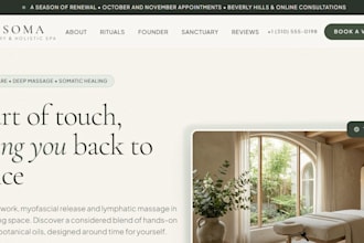 build a luxury spa and wellness website with booking requests