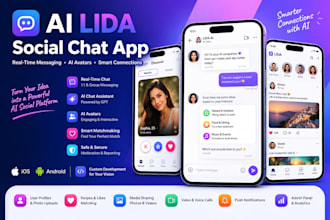 build ai lida social chat app with realtime messaging ai avatar chat assistant