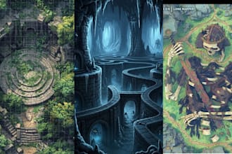 draw detailed fantasy maps for dnd, ttrpg and rpg games