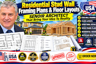 draw residential house framing plans and timber stud wall layouts ga