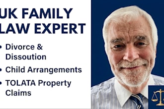 draft UK divorce, child arrangement, and tolata agreements as a UK solicitor