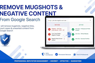 remove mugshots, negative link court cases unwanted content from google search