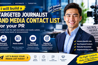 build a targeted journalist and media contact list for your PR