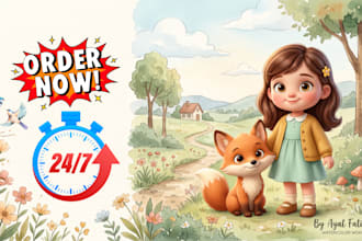 children story book illustration children story children story book illustration