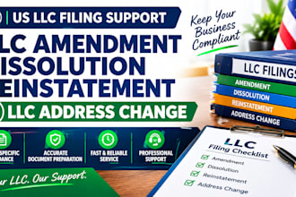 handle llc amendment, dissolution, reinstatement and address changes