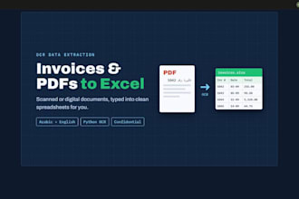 extract data from invoices, pdfs and scanned documents to excel with ocr