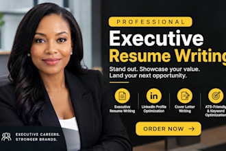write, edit senior, ceo, vp, executive resume, cover letter, bio for directors