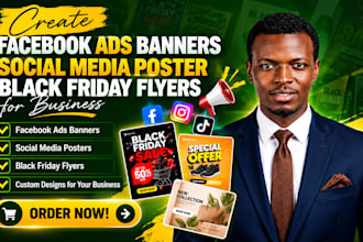create facebook ads banners social media poster black friday flyers