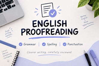 proofread and correct spelling and grammar in english