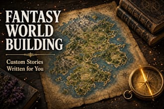 write immersive fantasy stories, character driven adventures and world building