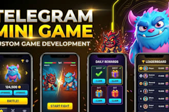 develop a telegram mini game with points leaderboard rewards